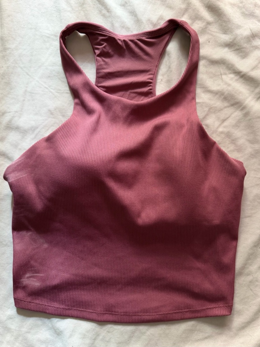 All In Motion Mauve Rose Pink Athletic Crop Tank Sports Bra Top
